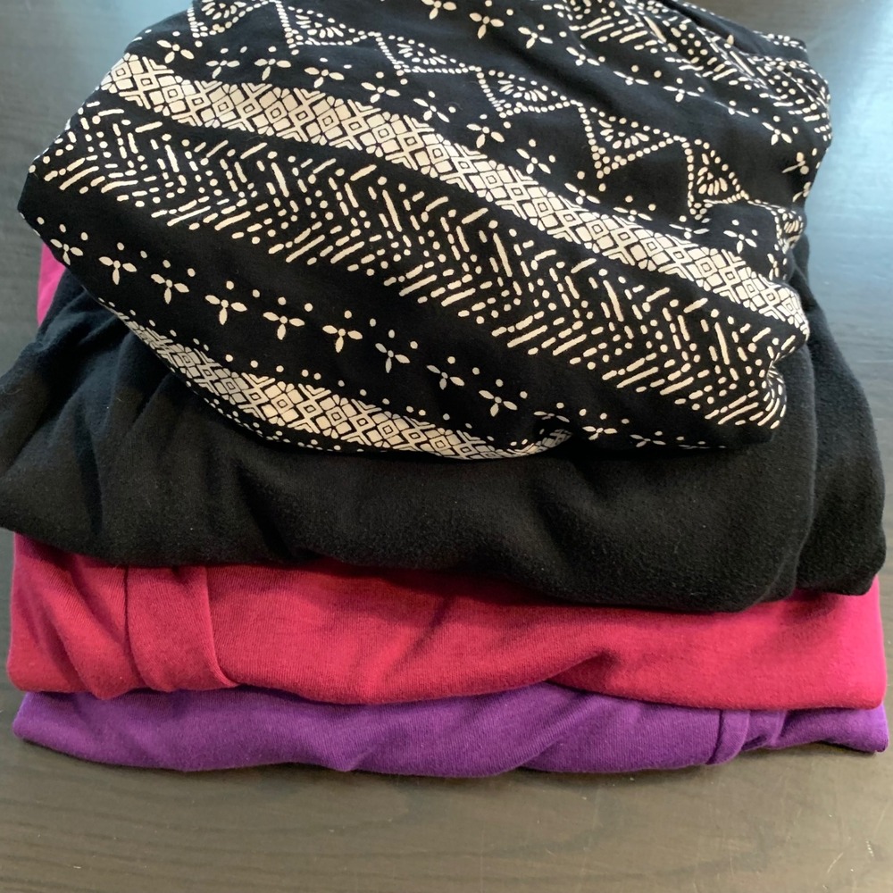 Woman Within Plus Size Pants Bundle 26/28 2X 28W Elastic Waist Casual 4 Pair